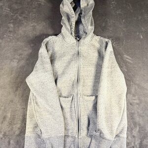 Figs Heather Gray Hoodie jacket Large